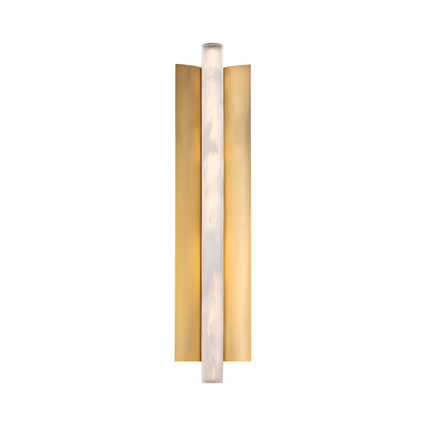 Rapper LED Wall Light in Aged Brass (24-Inch).