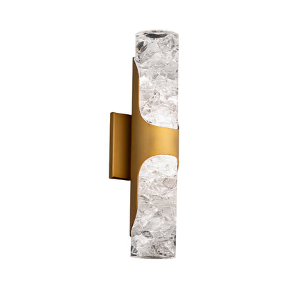 Royce LED Wall Light in Aged Brass.
