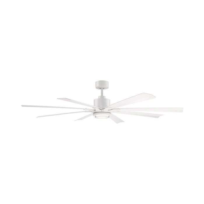 Size Matters Outdoor Ceiling Fan in Matte White (Light Kit Included).