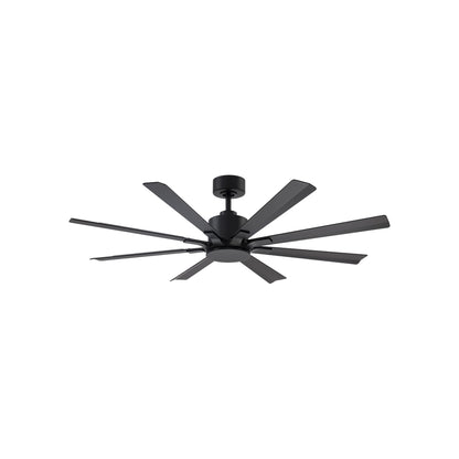 Size Matters Outdoor Ceiling Fan in Matte Black (56-Inch/Light Kit Not Included).