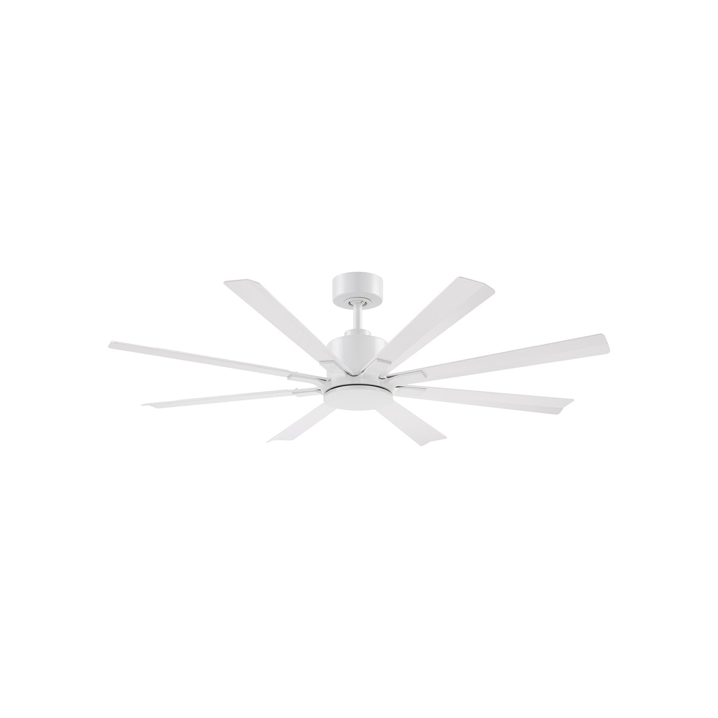 Size Matters Outdoor Ceiling Fan in Matte White (56-Inch/Light Kit Not Included).