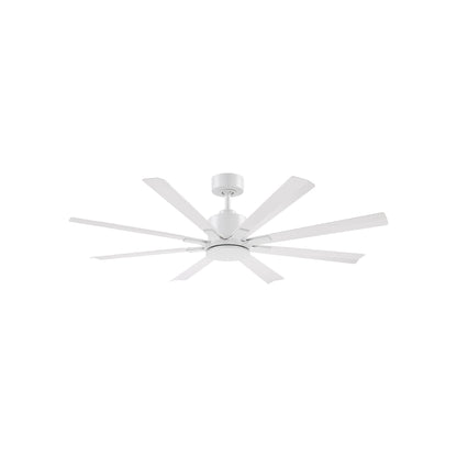 Size Matters Outdoor Ceiling Fan in Matte White (56-Inch/Light Kit Not Included).