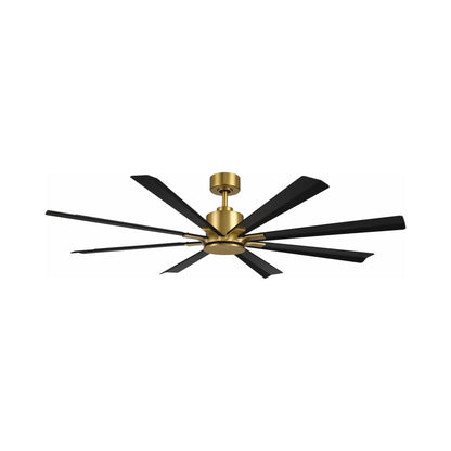 Size Matters Outdoor Ceiling Fan in Soft Brass/Matte Black (65-Inch/Light Kit Not Included).