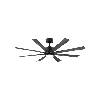 Size Matters Outdoor Ceiling Fan in Matte Black (56-Inch/Light Kit Included).
