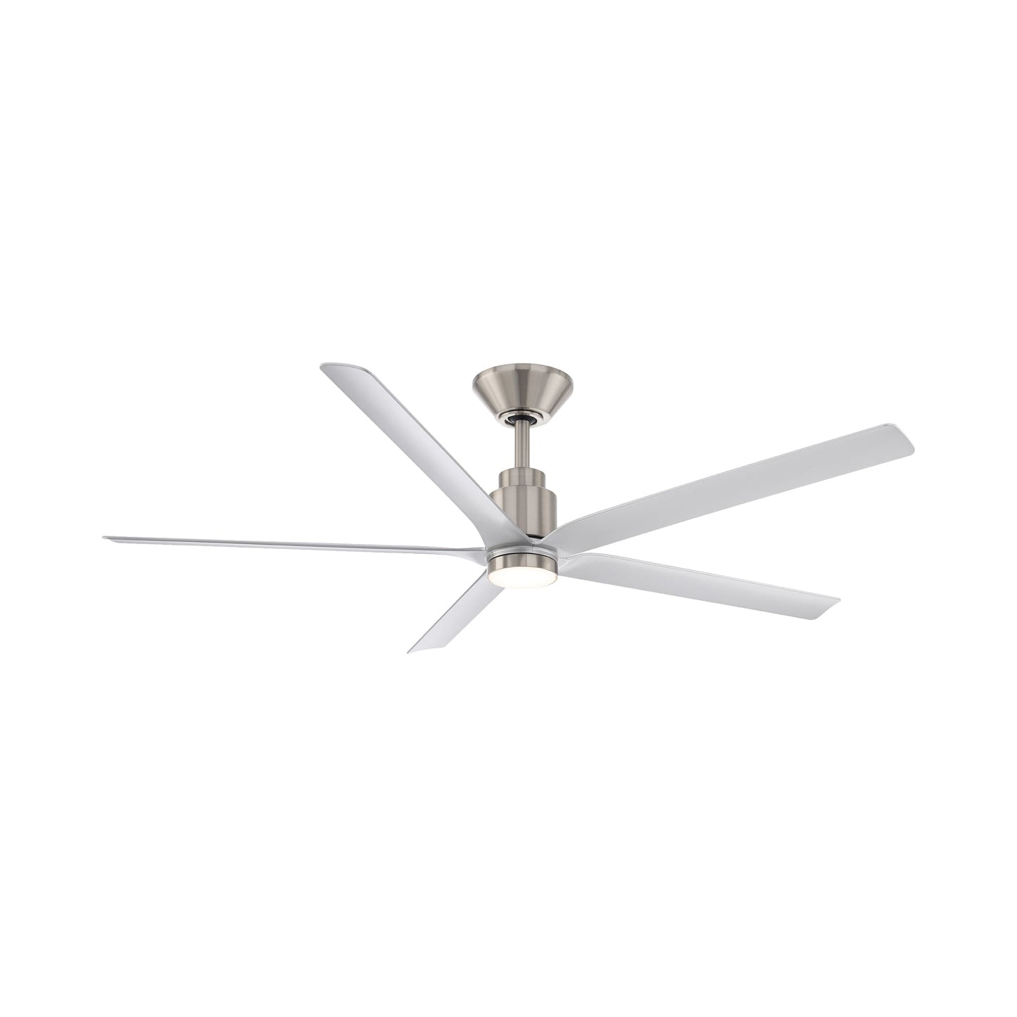 Smooth 5 LED Ceiling Fan in Brushed Nickel/Silver.