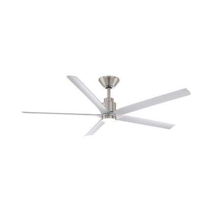 Smooth 5 LED Ceiling Fan in Brushed Nickel/Silver.