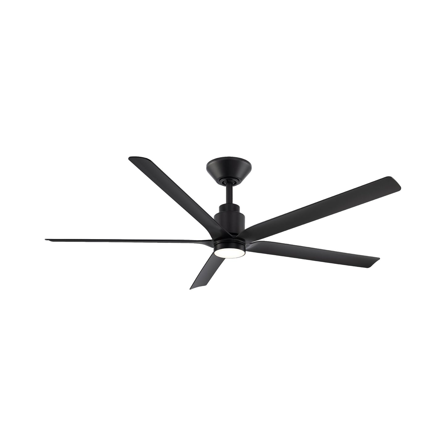 Smooth 5 LED Ceiling Fan in Matte Black.