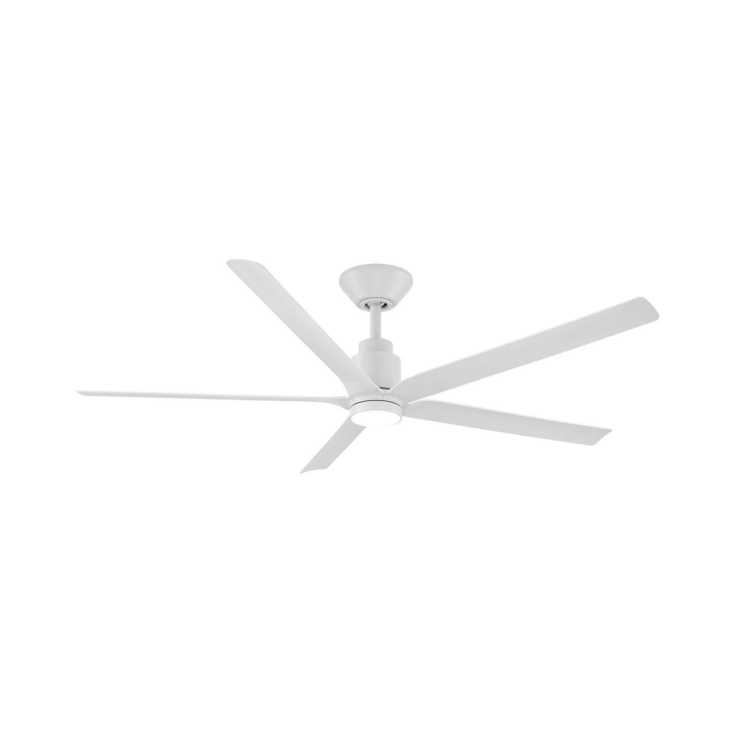 Smooth 5 LED Ceiling Fan in Matte White.