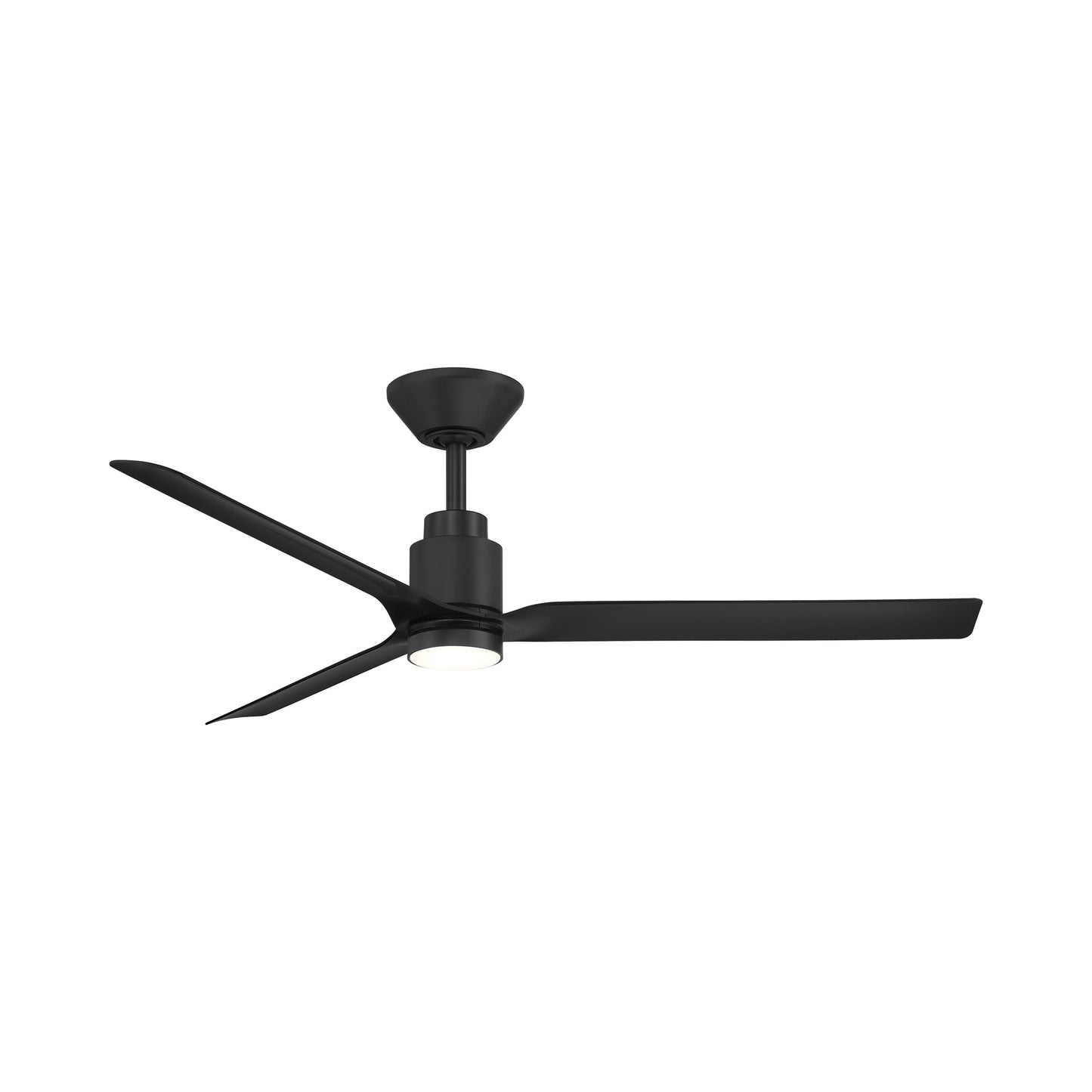 Smooth LED Ceiling Fan in Matte Black.