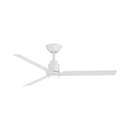 Smooth LED Ceiling Fan in Matte White.