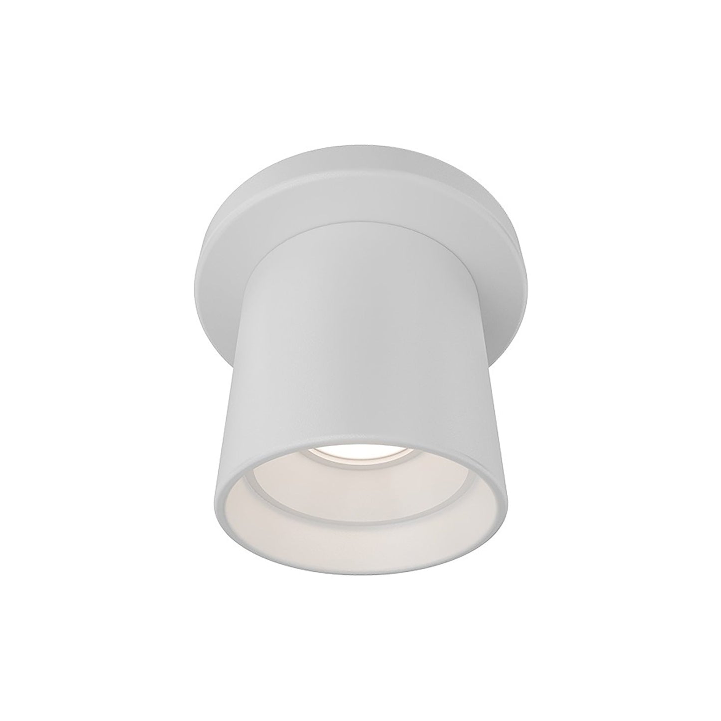 Squat Outdoor LED Flush Mount Light in White (3.88-Inch).