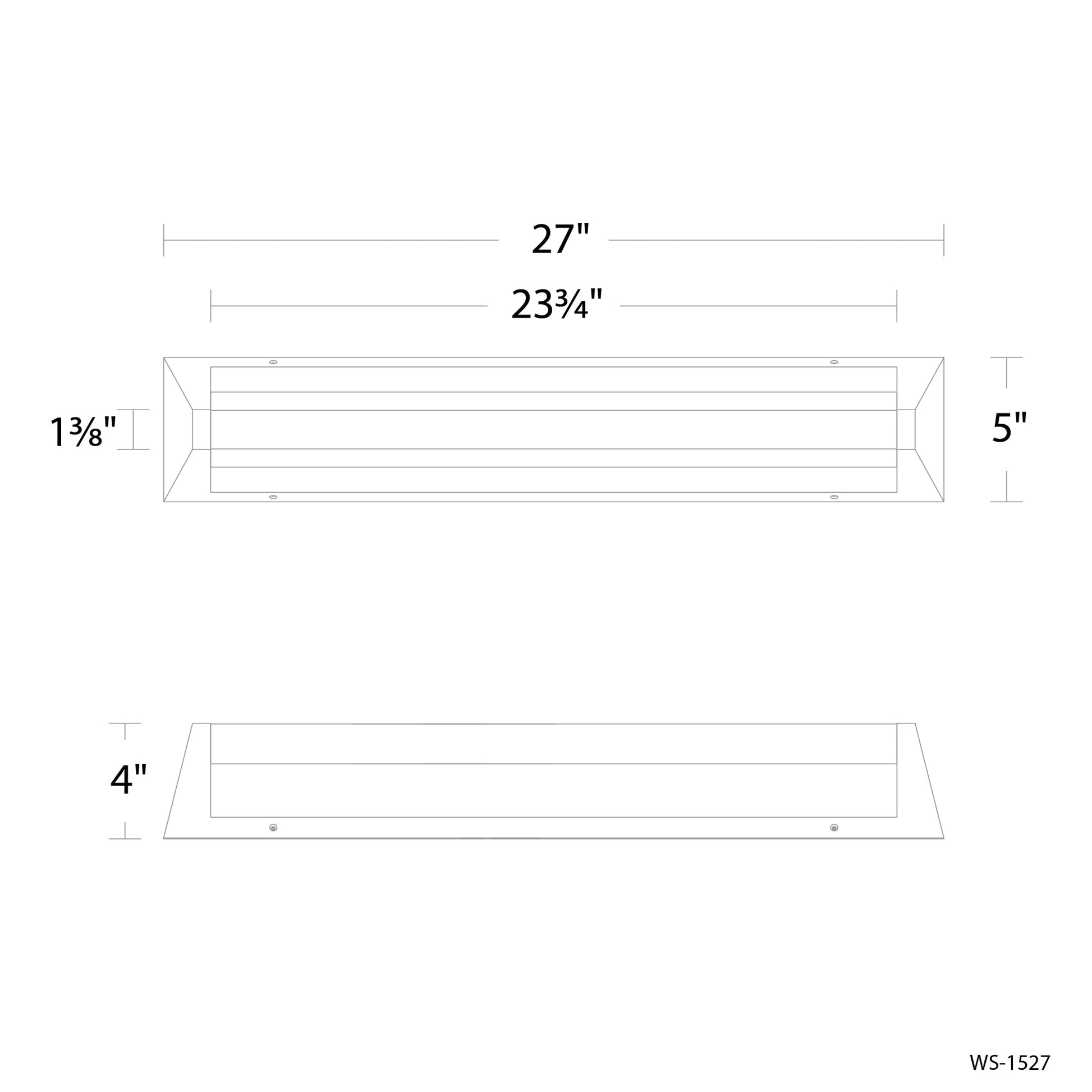 Swale LED Bath Vanity Light - line drawing.
