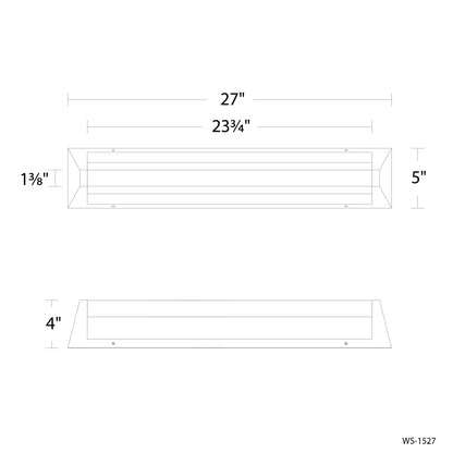 Swale LED Bath Vanity Light - line drawing.