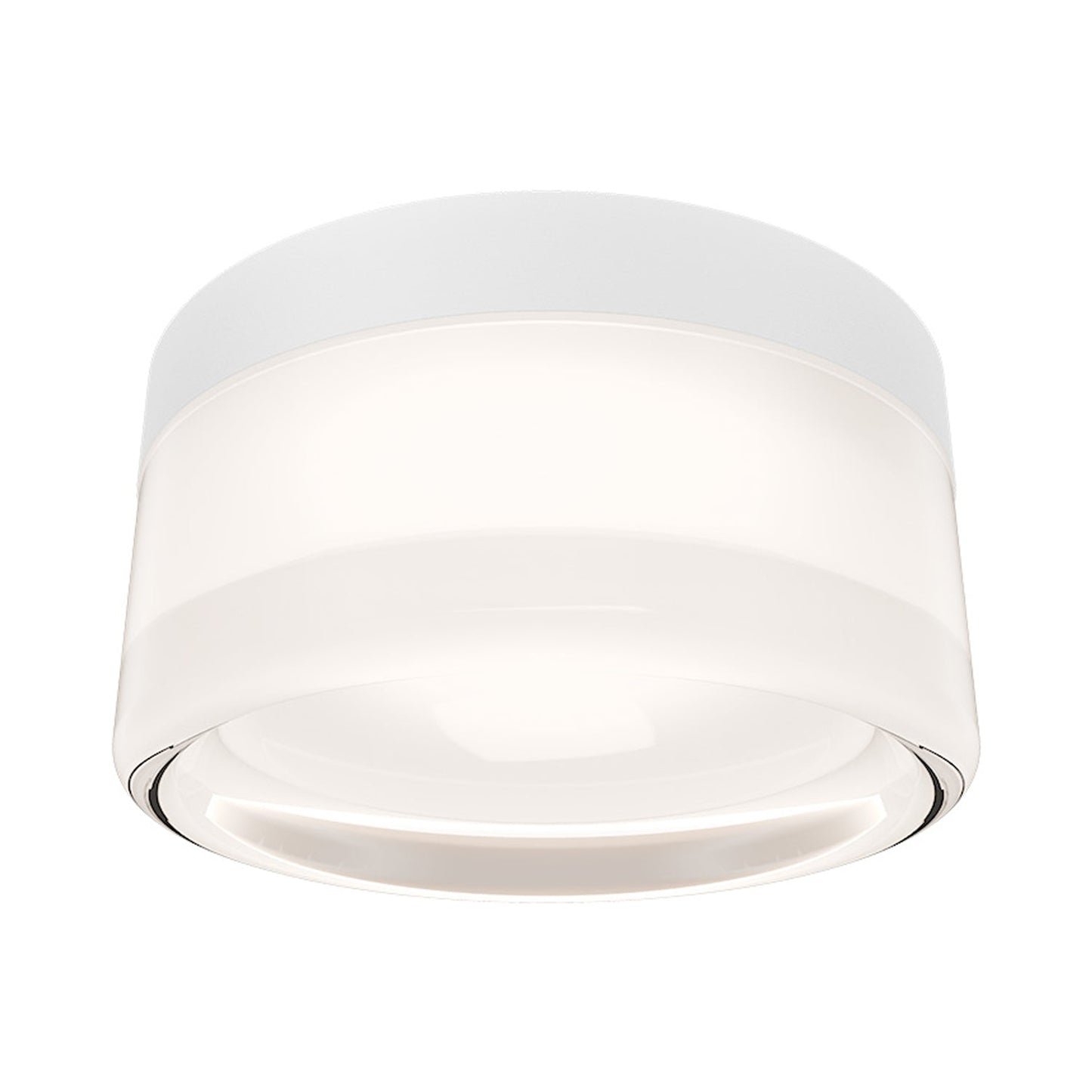 Tuck II Outdoor LED Flush Mount Ceiling Light in White.