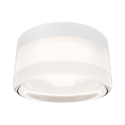 Tuck II Outdoor LED Flush Mount Ceiling Light in White.