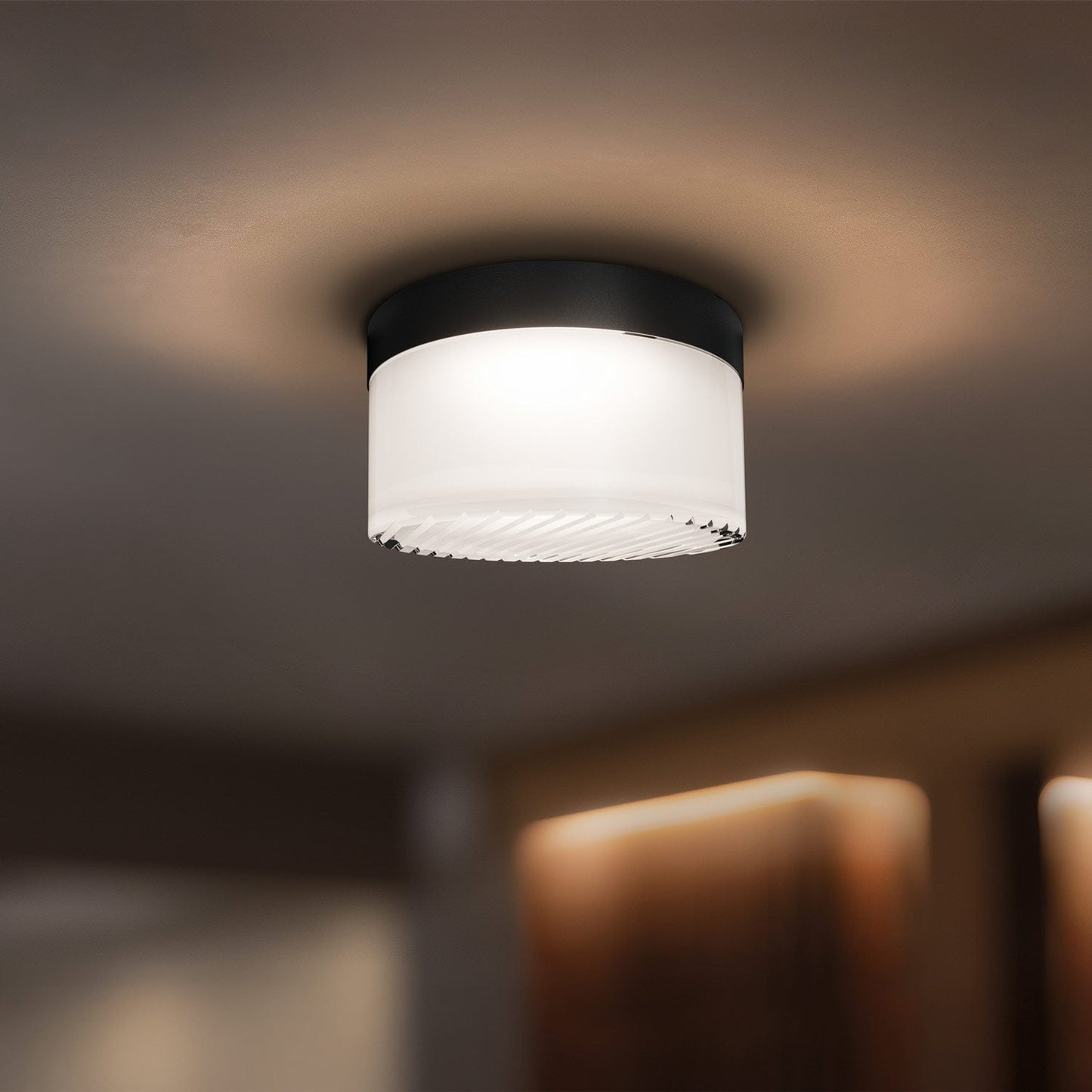 Tuck III Outdoor LED Flush Mount Ceiling Light in Detail.