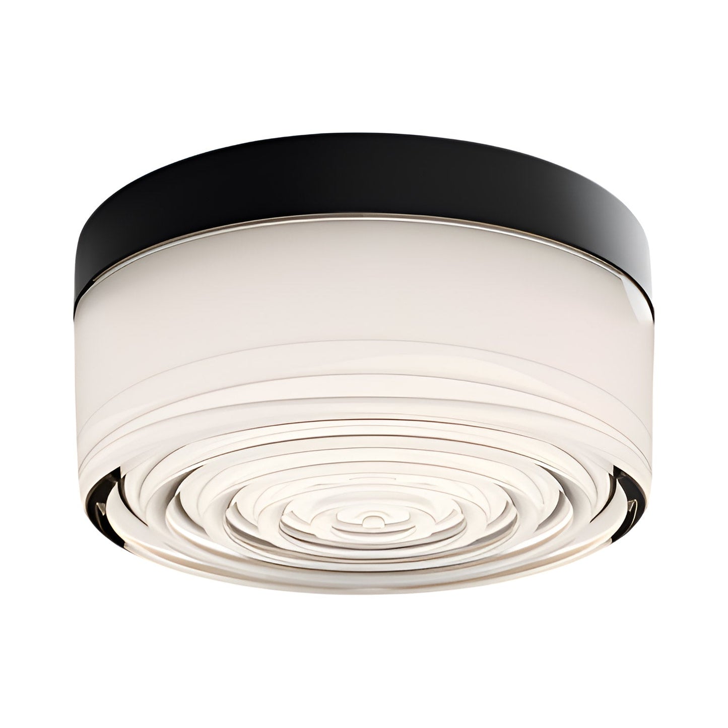 Tuck Outdoor LED Flush Mount Ceiling Light in Black.