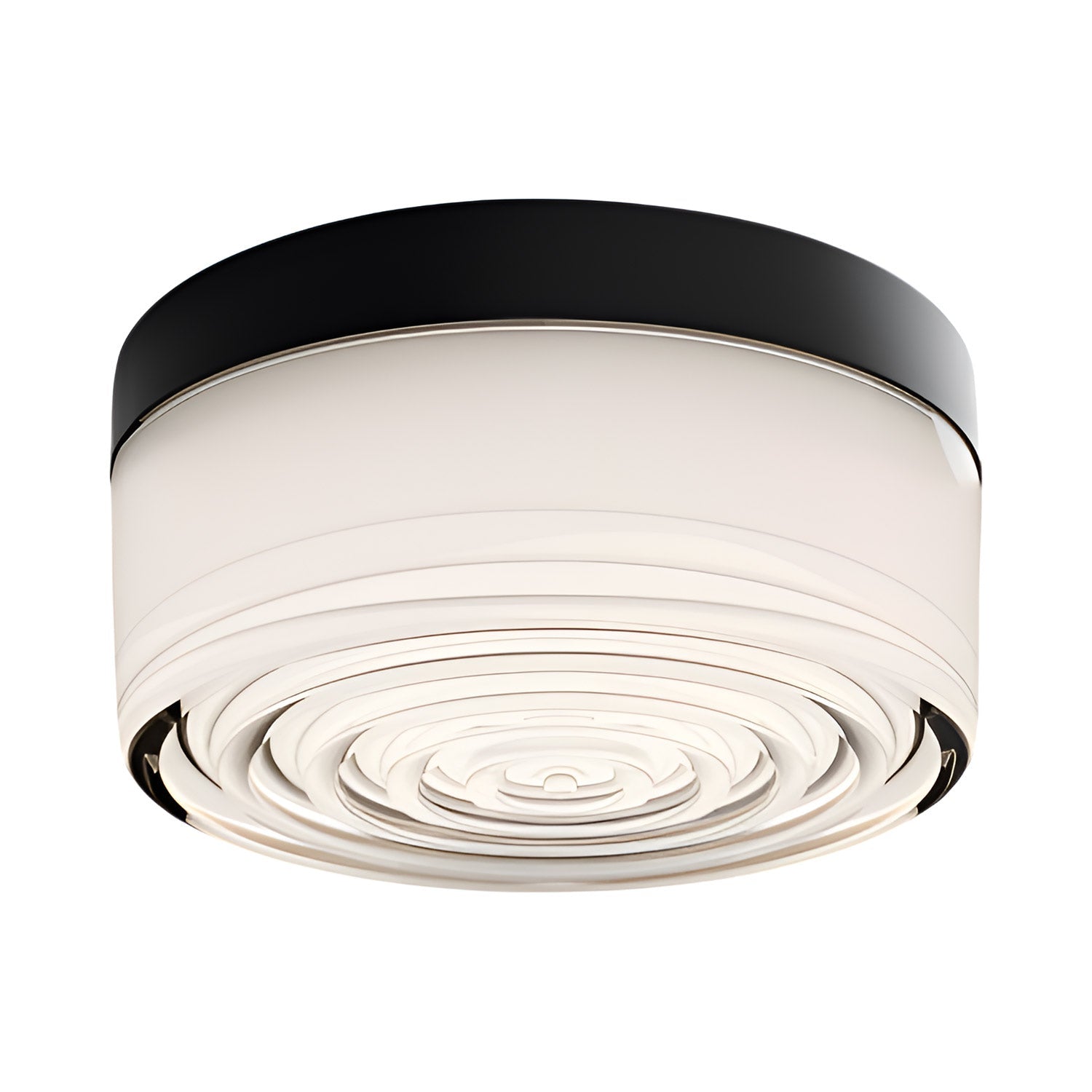 Tuck Outdoor LED Flush Mount Ceiling Light in Black.