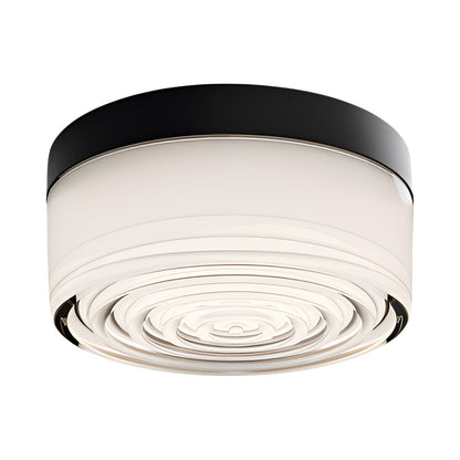 Tuck Outdoor LED Flush Mount Ceiling Light in Black.