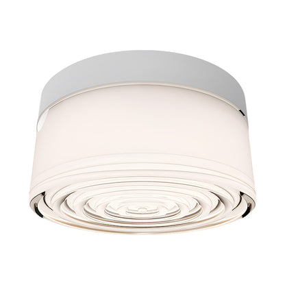 Tuck Outdoor LED Flush Mount Ceiling Light in White.