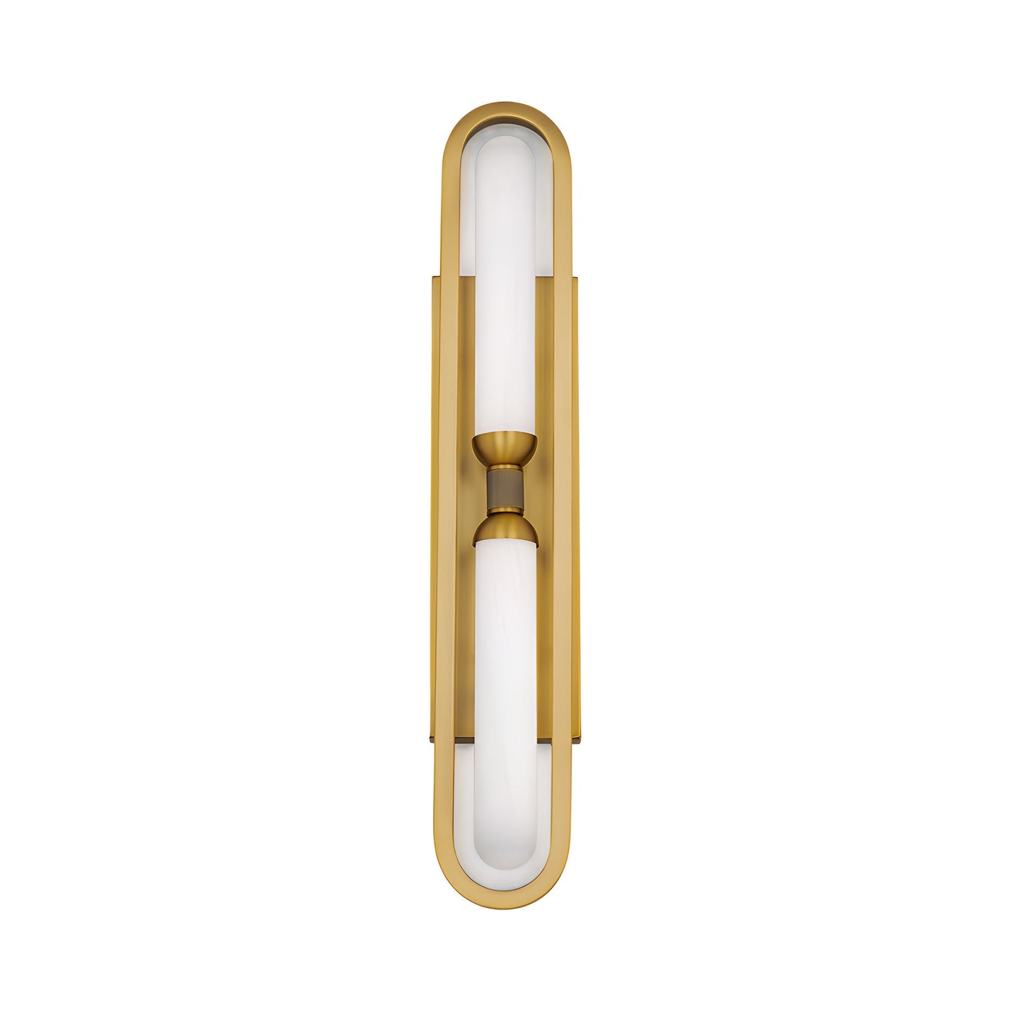 Whitt LED Wall Light in Aged Brass.