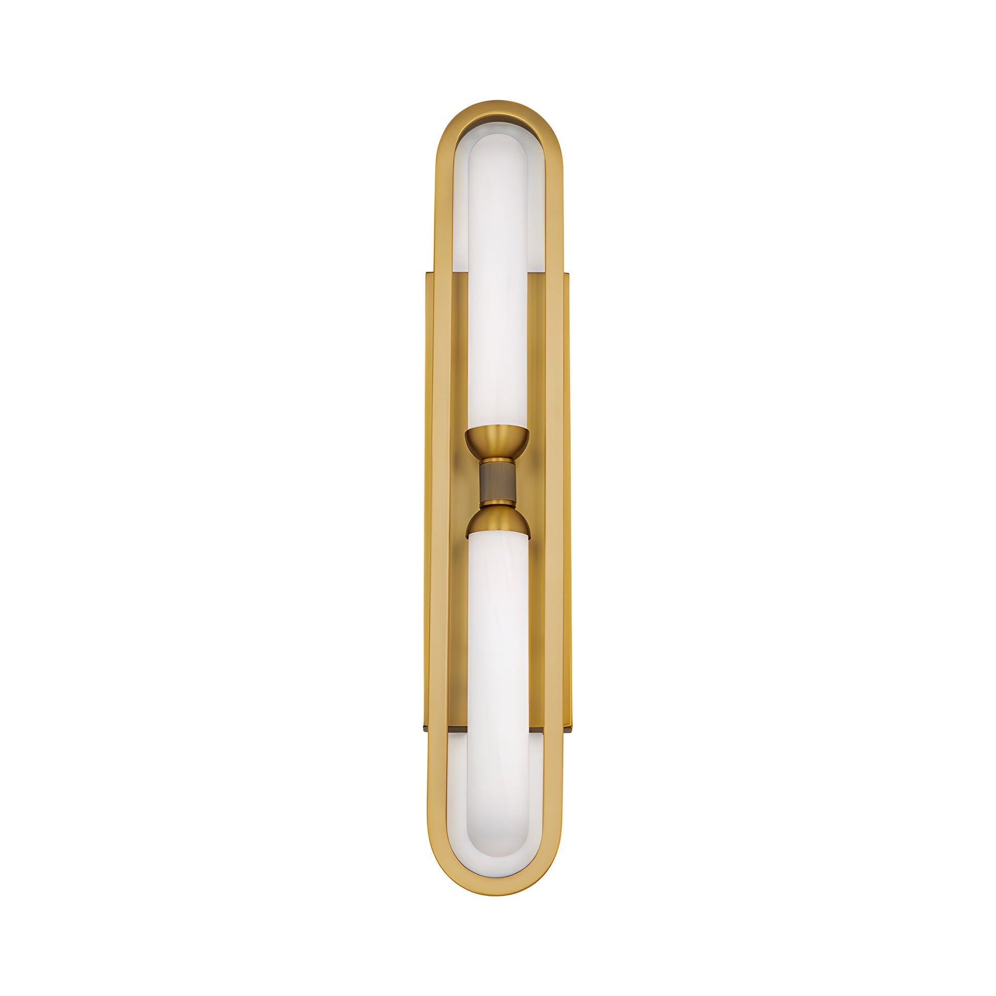 Whitt LED Wall Light in Aged Brass.