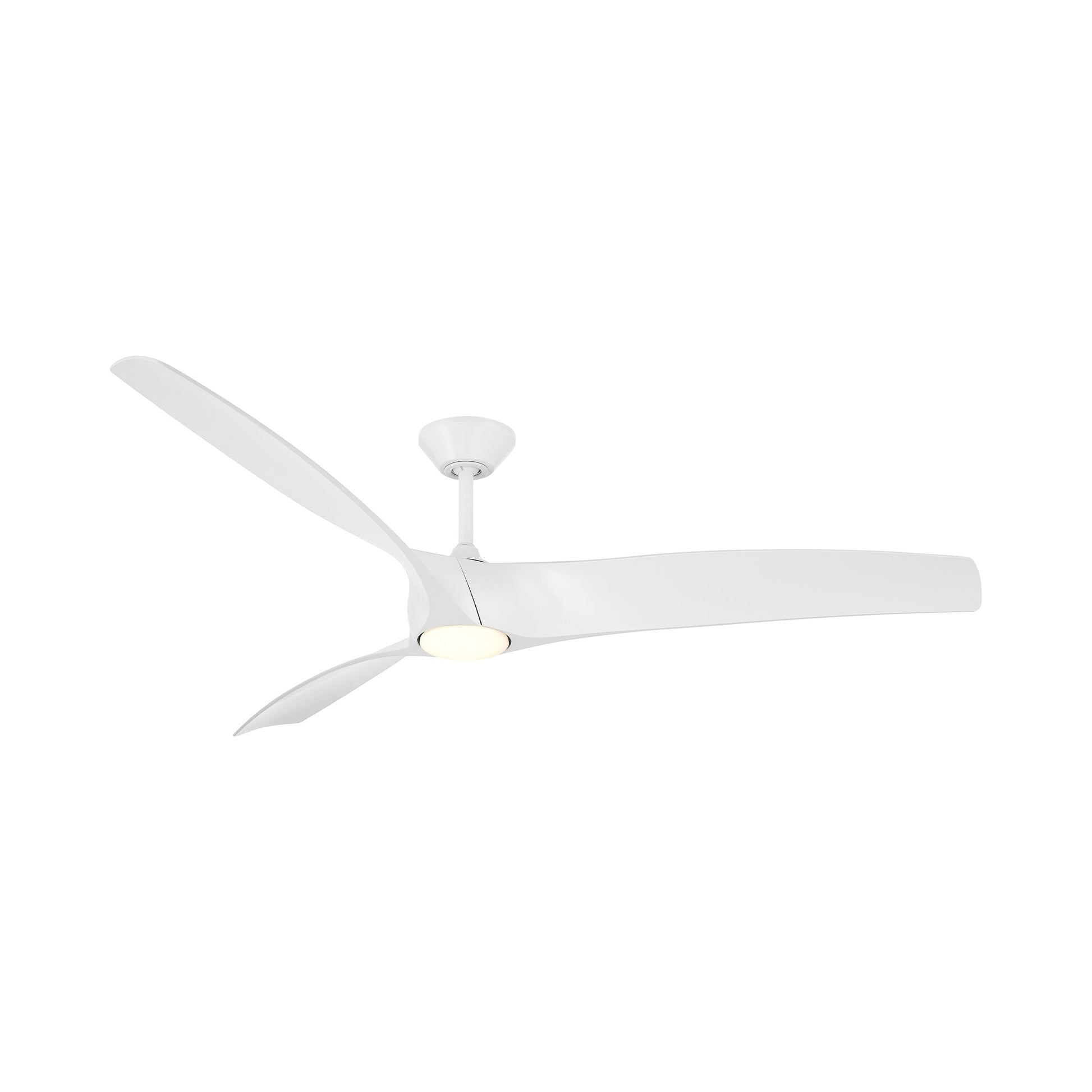Zephyr Outdoor LED Ceiling Fan in Matte White.