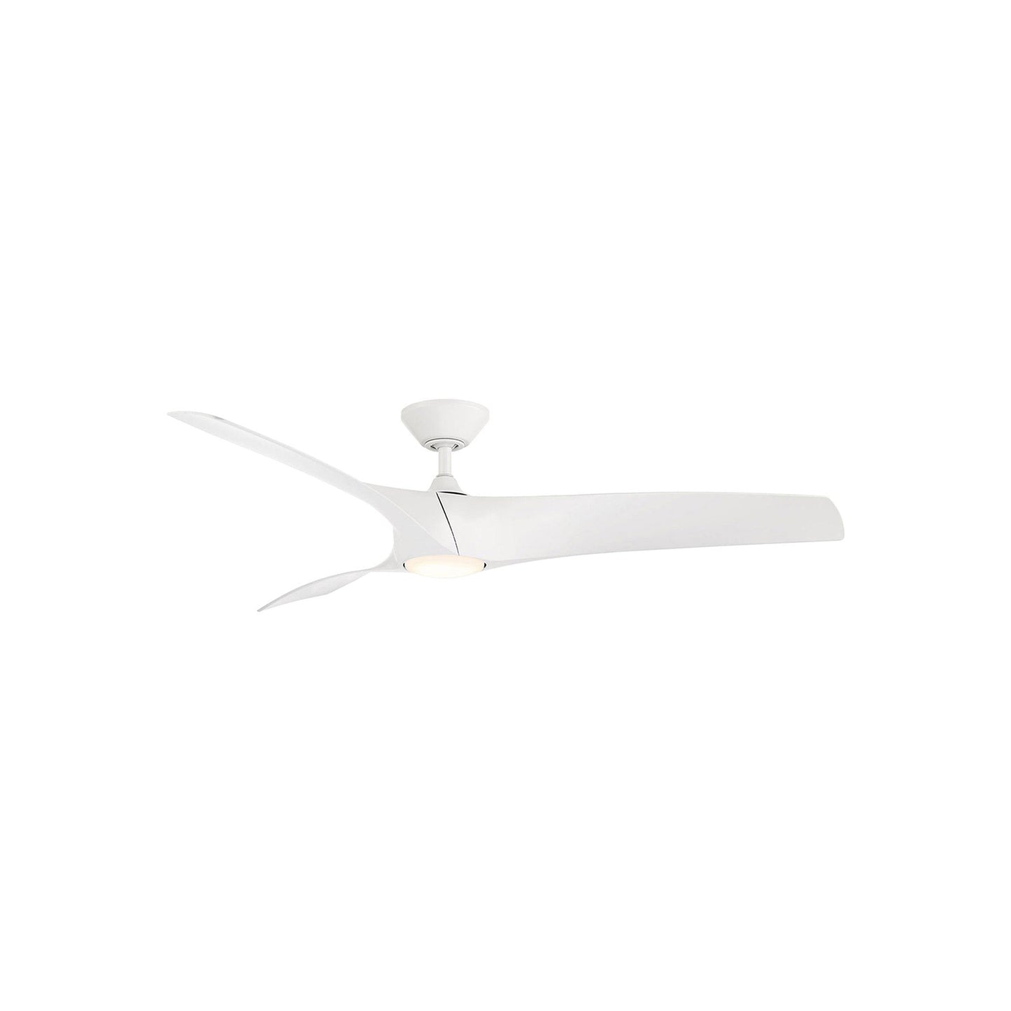 Zephyr Smart Outdoor LED Ceiling Fan in Matte White (52-Inch).
