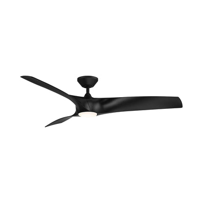 Zephyr Smart Outdoor LED Ceiling Fan in Matte Black (62-Inch).