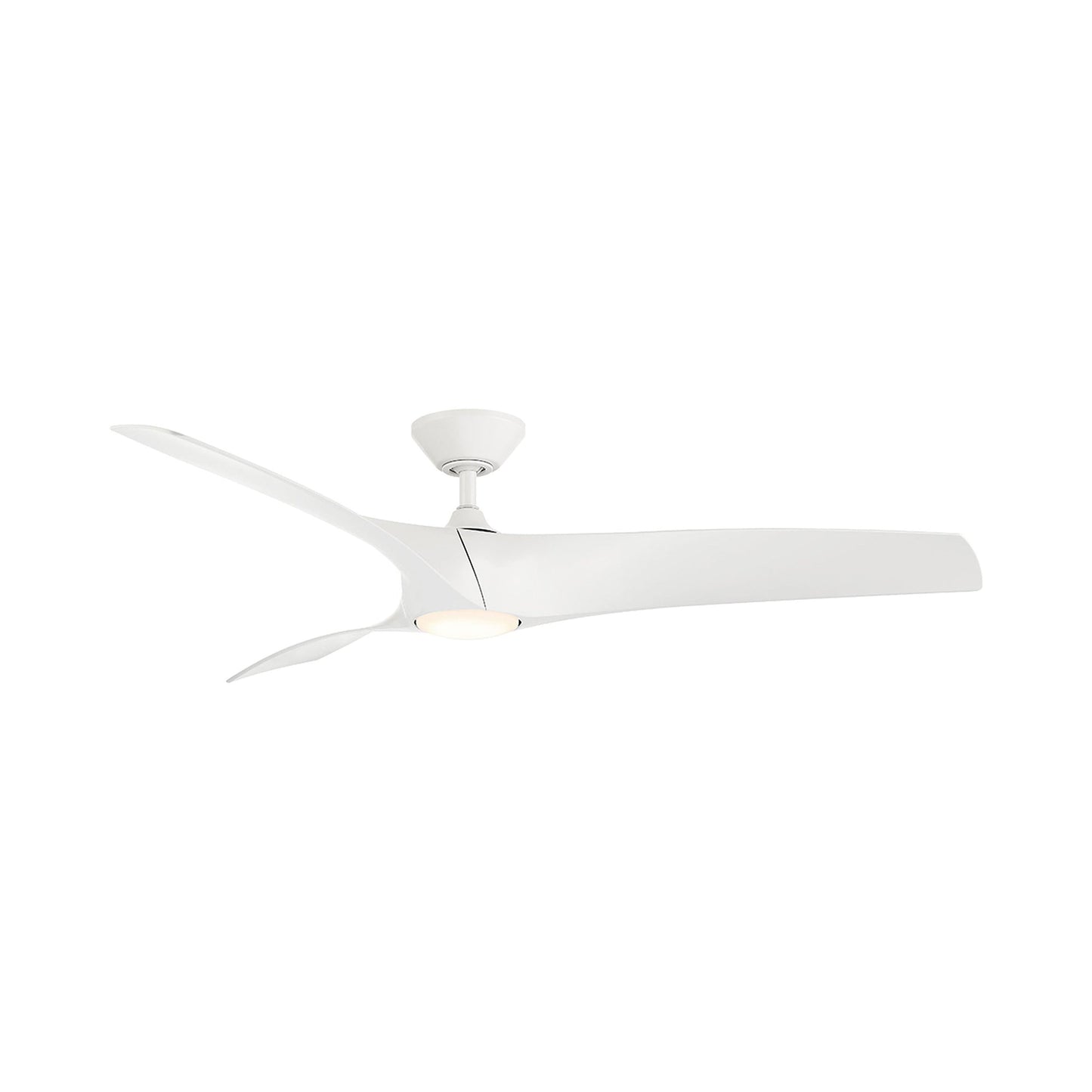 Zephyr Smart Outdoor LED Ceiling Fan in Matte White (62-Inch).