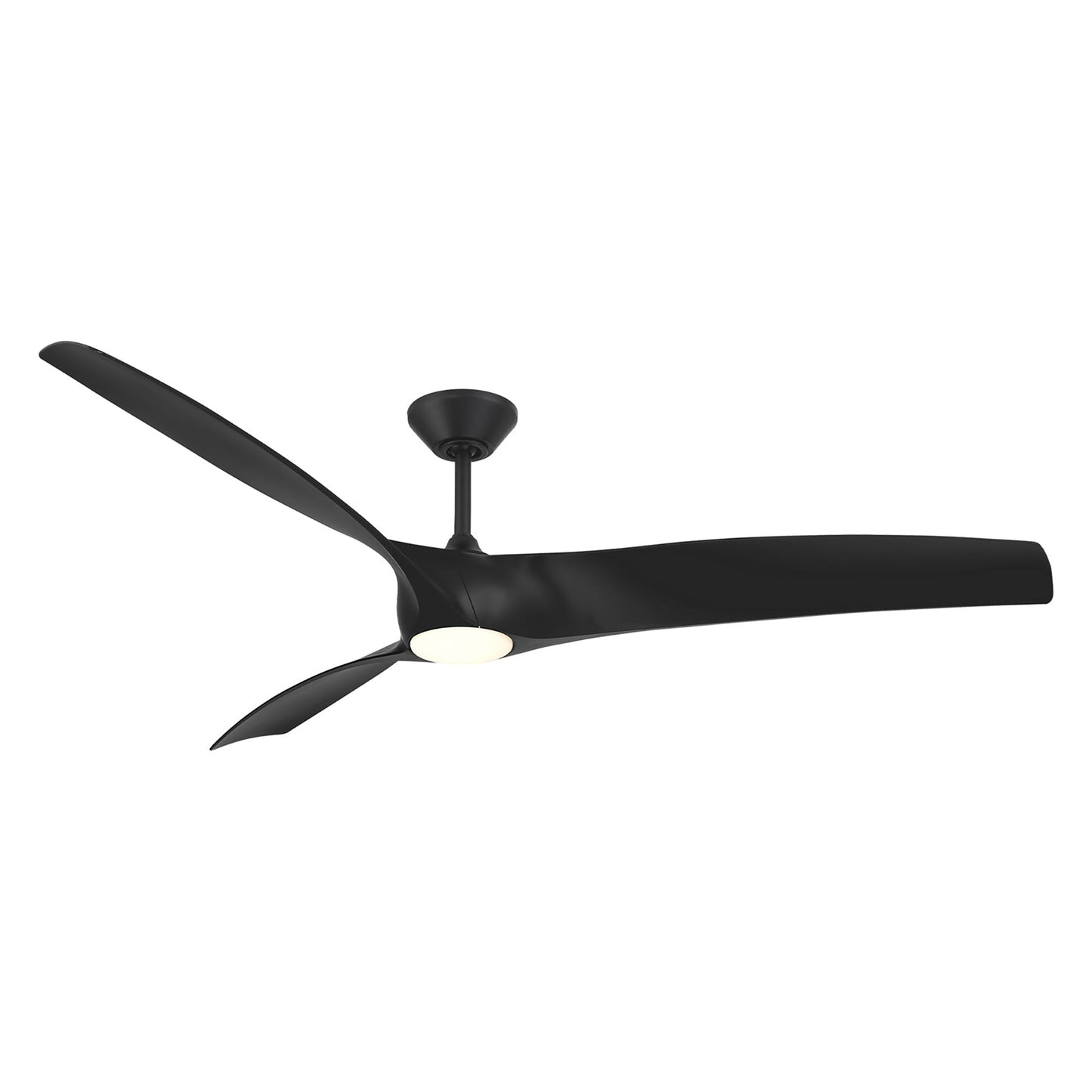 Zephyr Smart Outdoor LED Ceiling Fan in Matte Black (72-Inch).