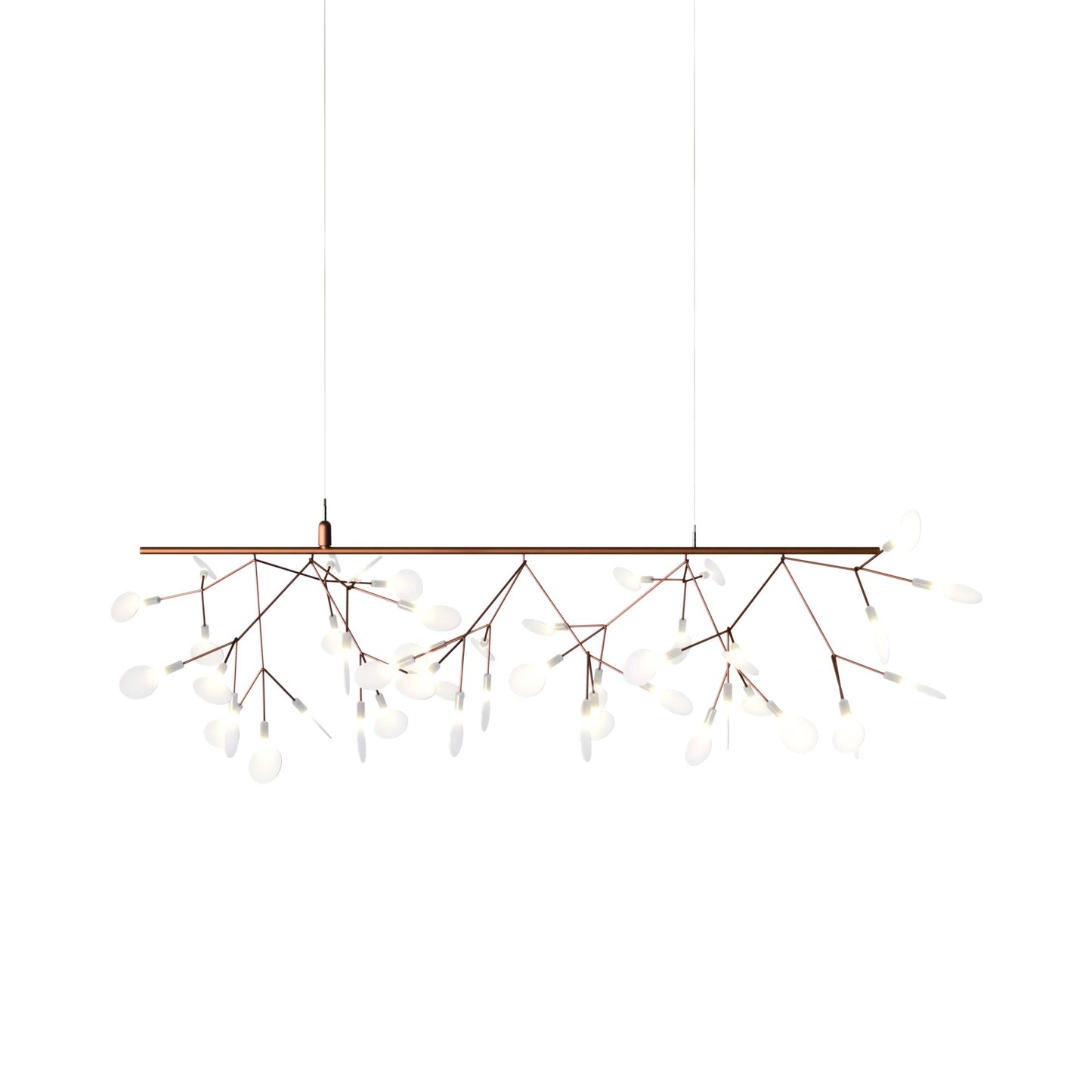 Heracleum III Endless LED Pendant Light in Copper.