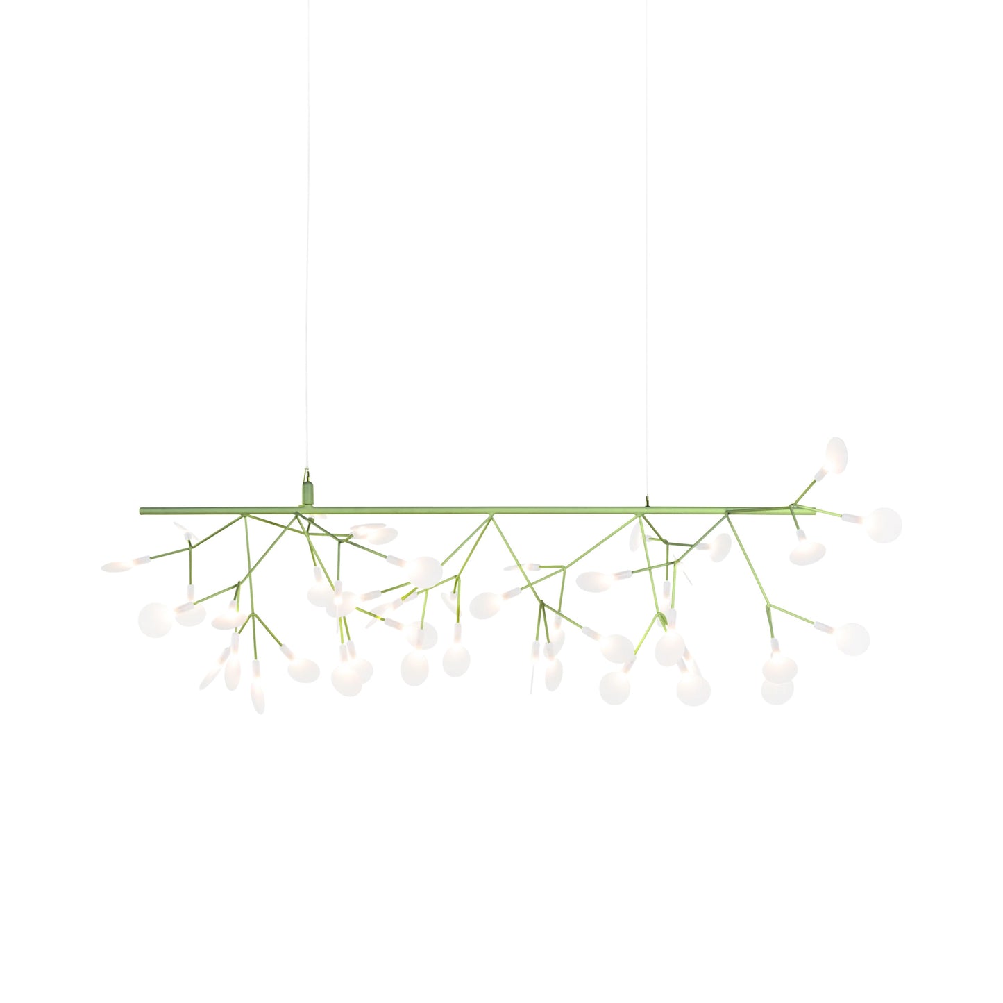 Heracleum III Endless LED Pendant Light in Green.