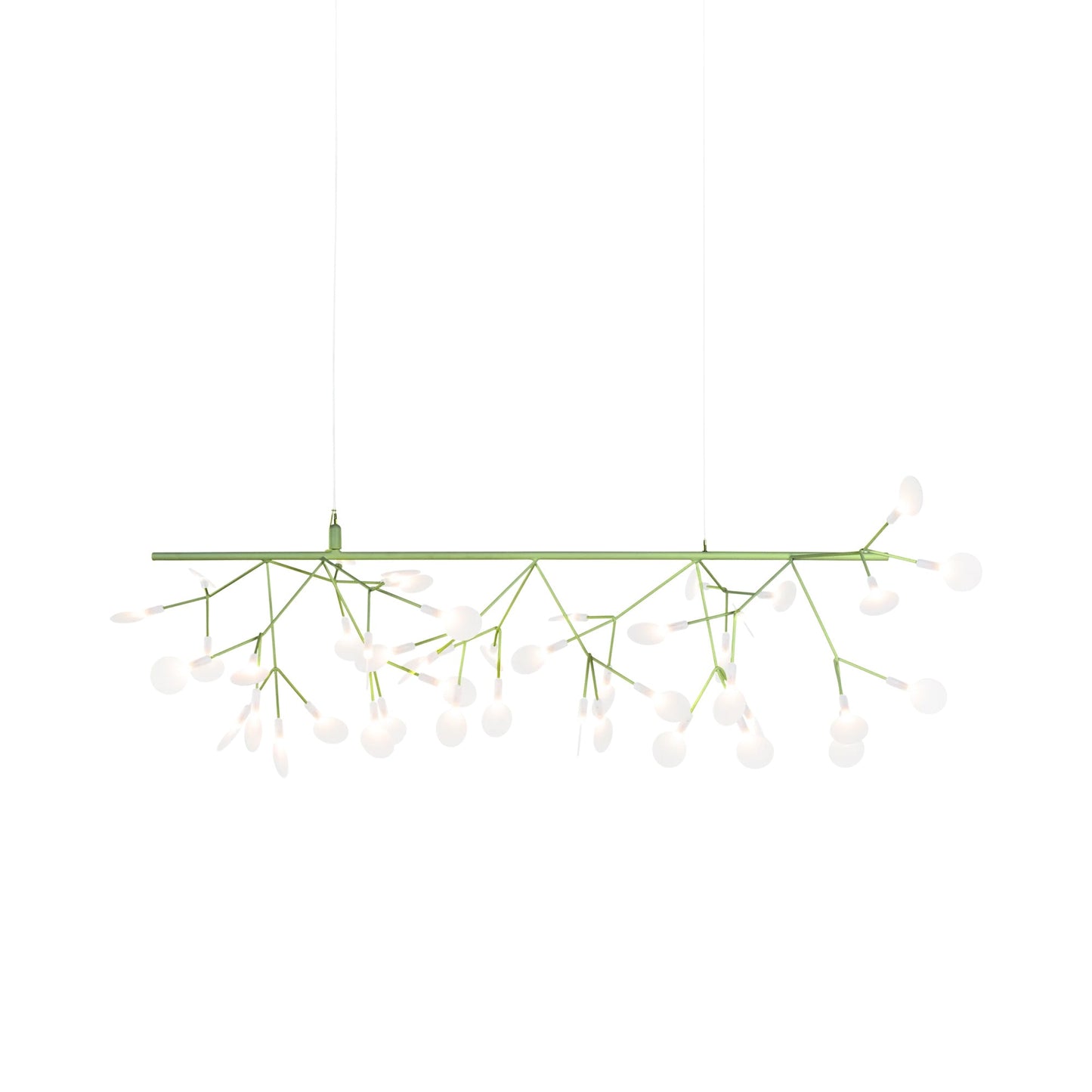 Heracleum III Endless LED Pendant Light in Green.