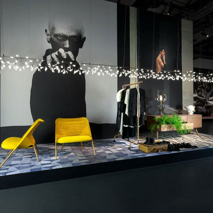 Heracleum III Endless LED Pendant Light in living room.