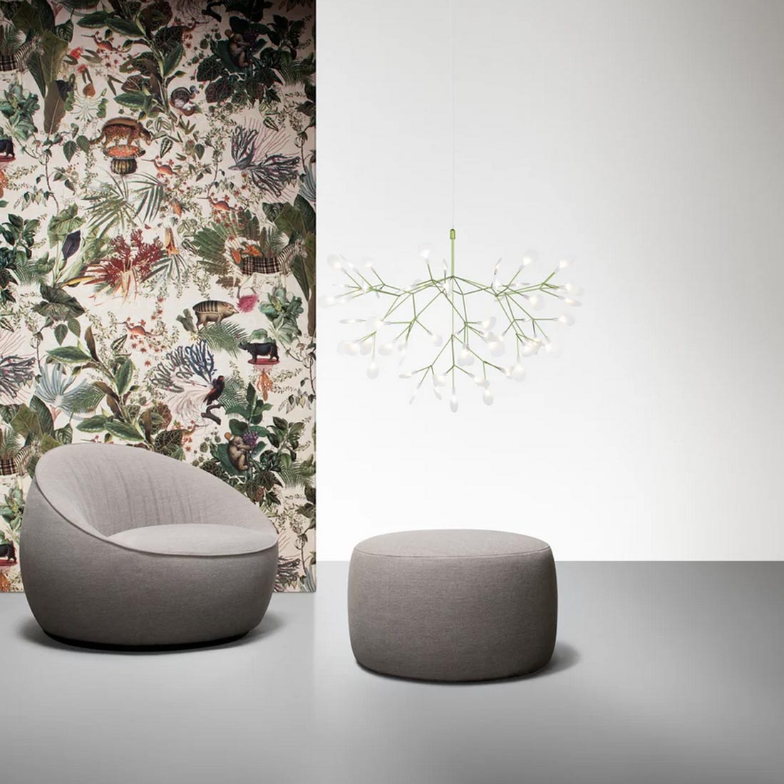 Heracleum III LED Pendant Light in living room.