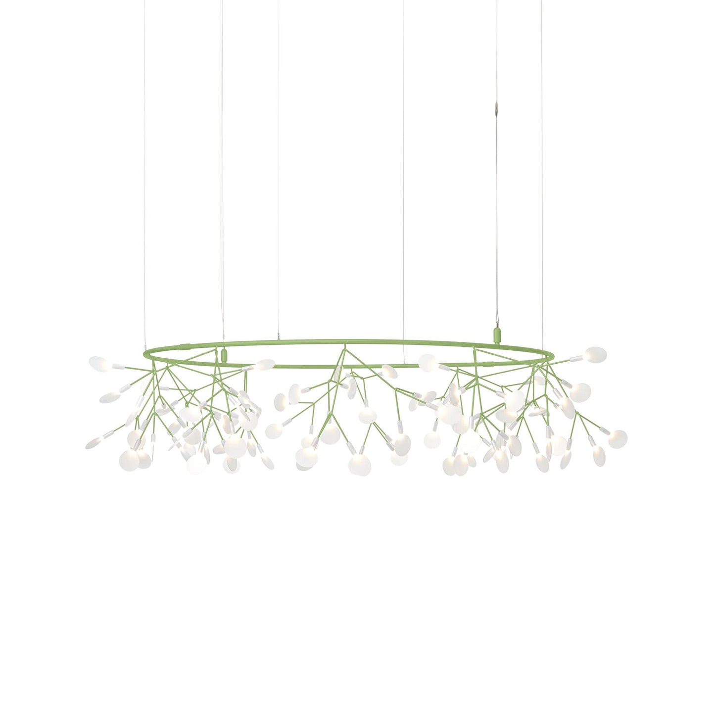 Heracleum III The Big O LED Pendant Light in Green (Small).
