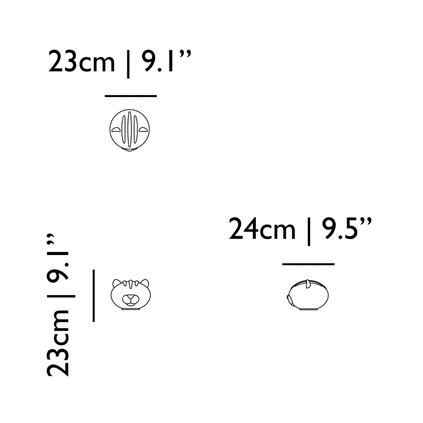 Pet Table Lamp - line drawing.