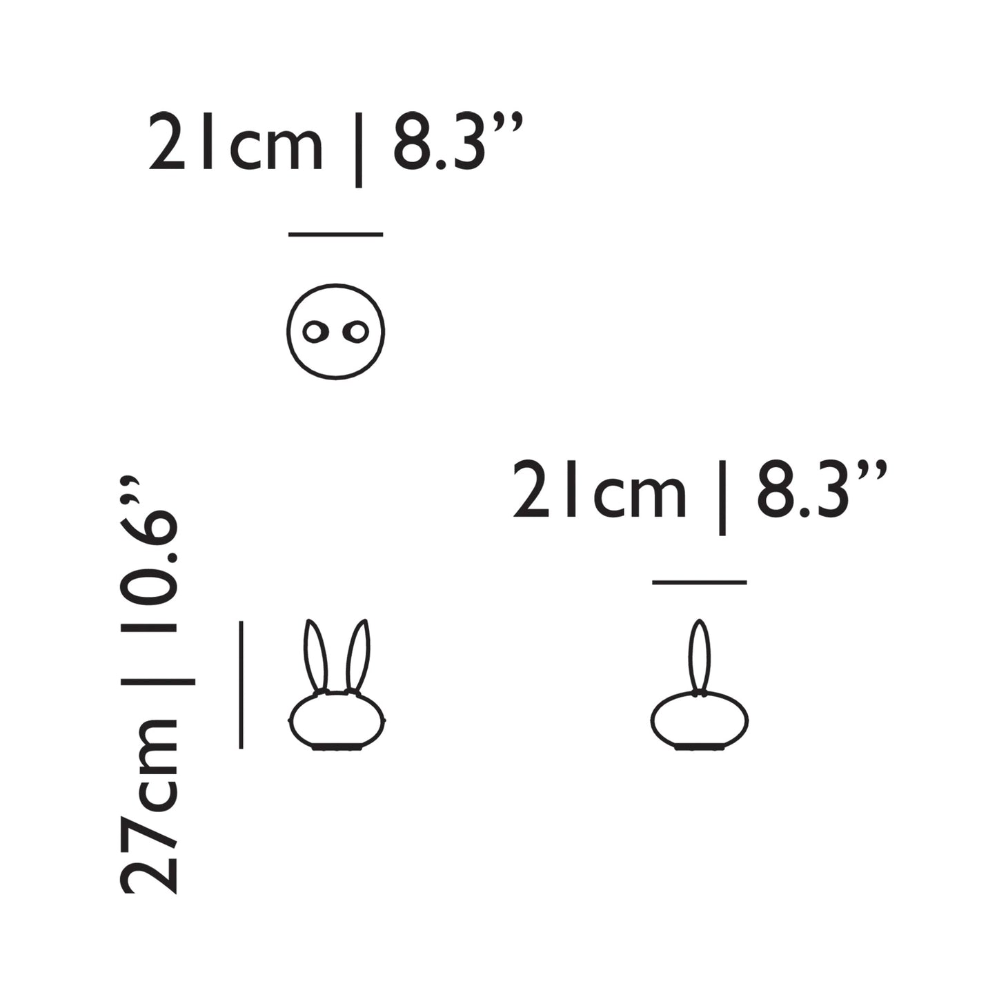 Pet Table Lamp - line drawing.