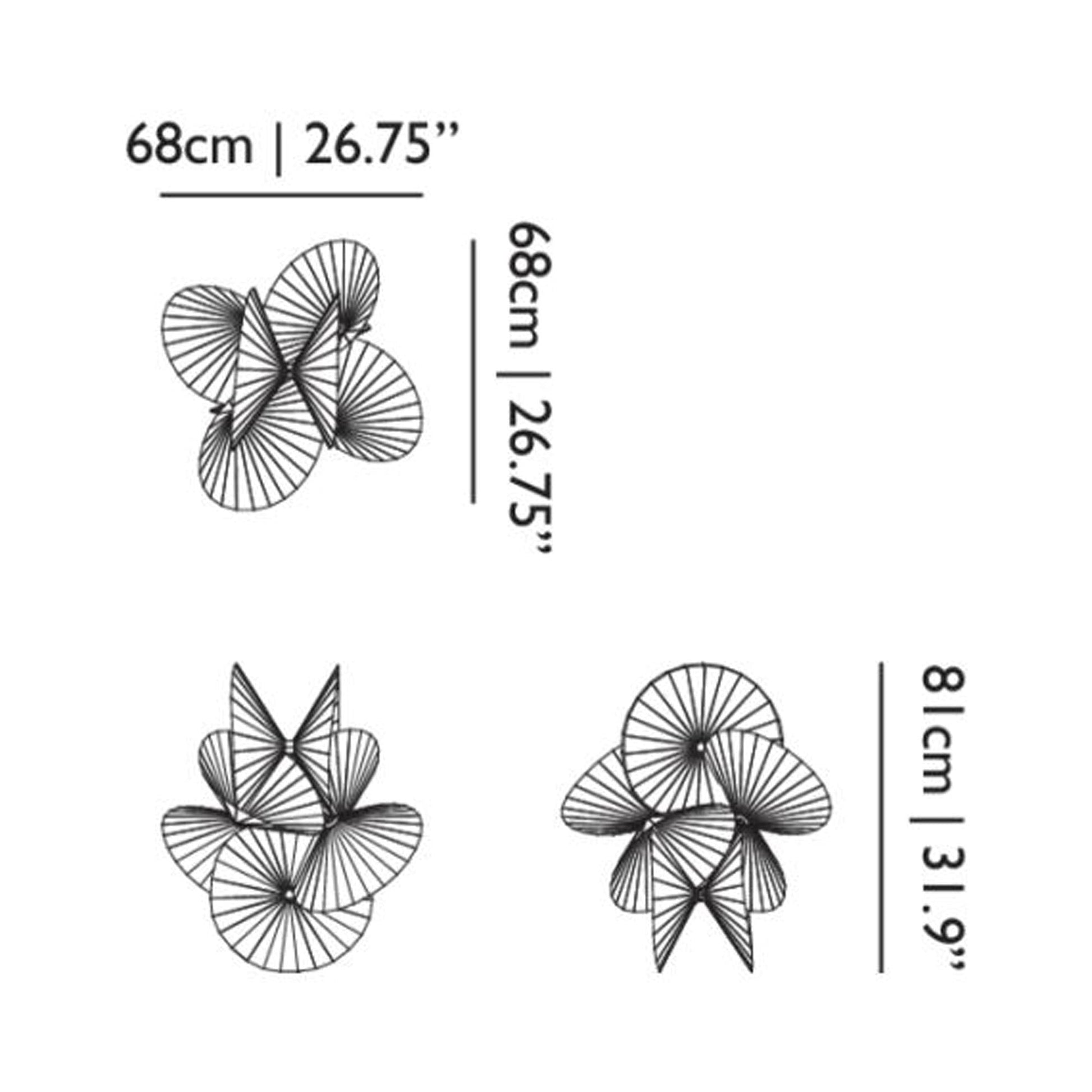 Serpentine Pendant Light - line drawing.