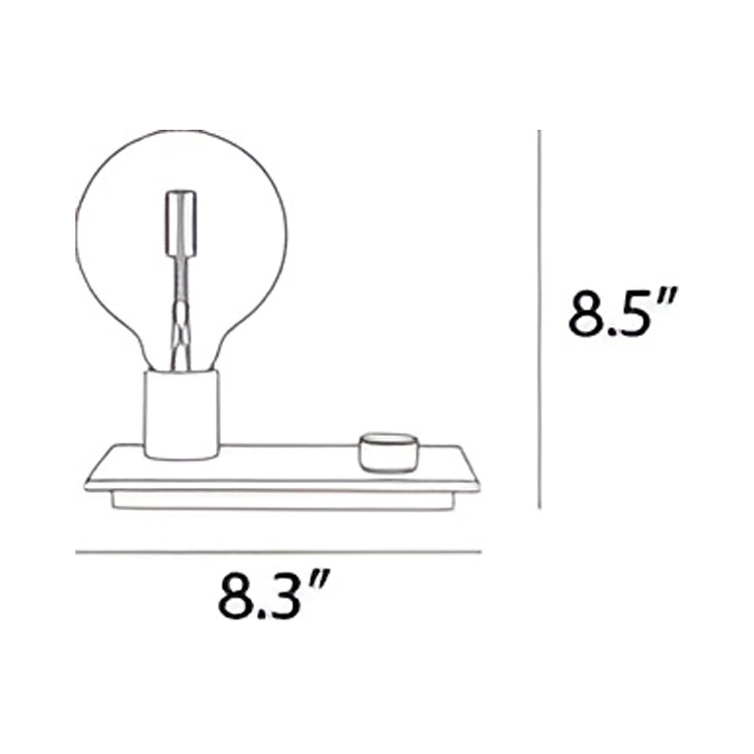 Control Table Lamp - line drawing.