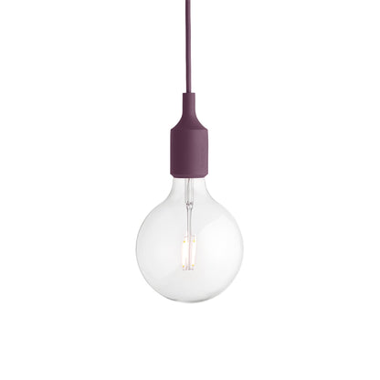 E27 Pendant Light in Burgundy.