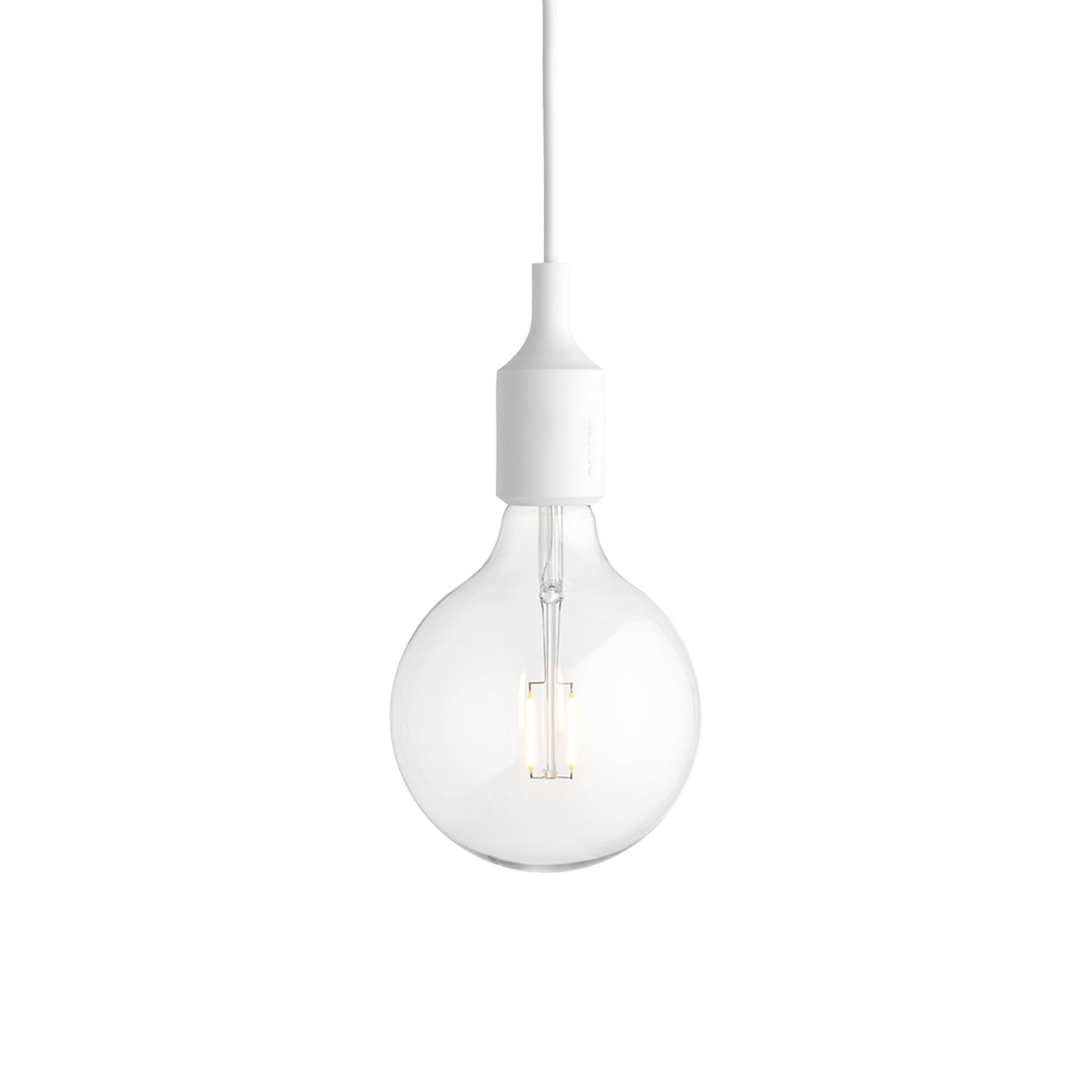 E27 Pendant Light in White.