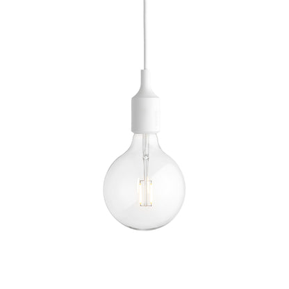 E27 Pendant Light in White.