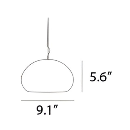 Fluid Pendant Light - line drawing.