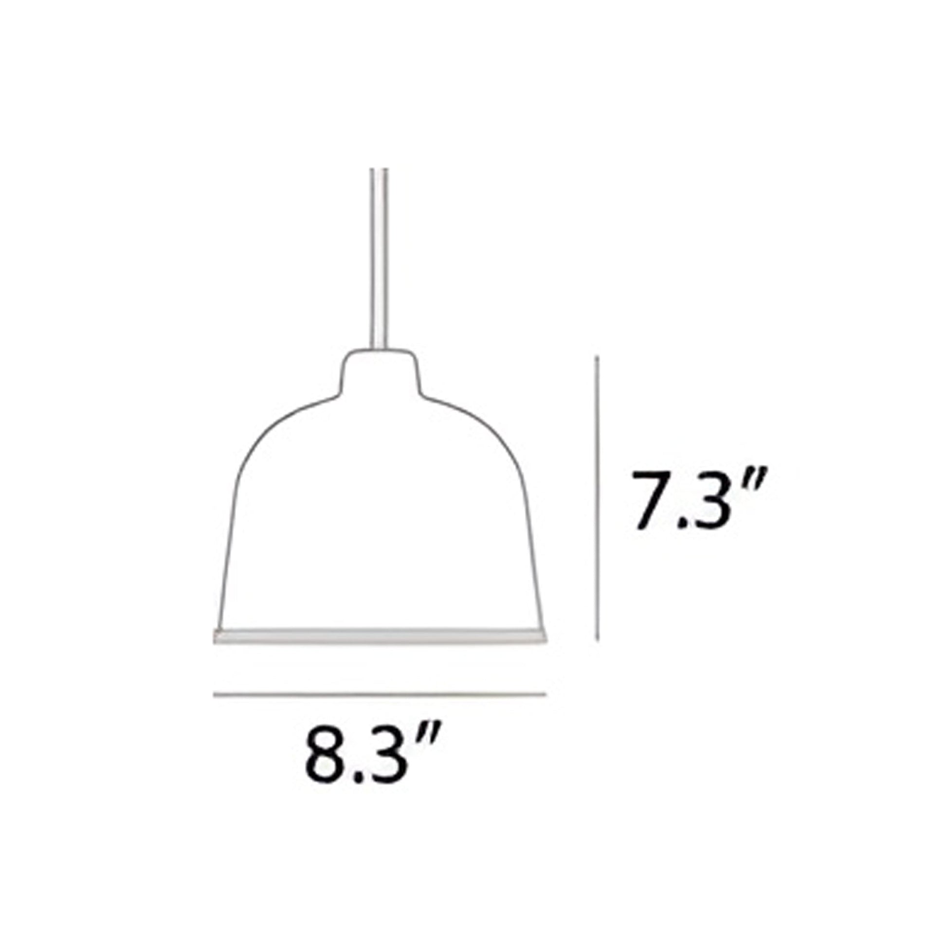 Grain Pendant Light - line drawing.