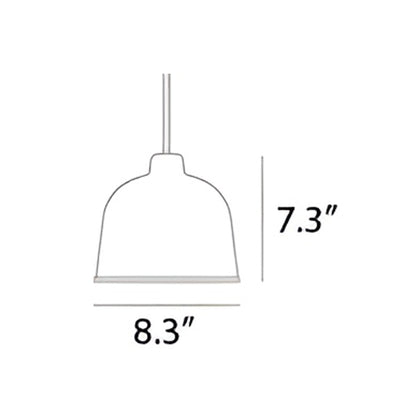 Grain Pendant Light - line drawing.