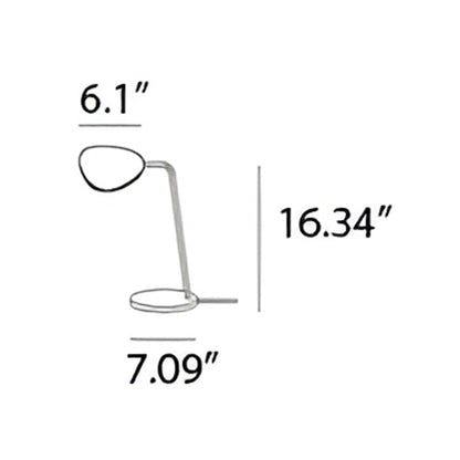 Leaf LED Table Lamp - line drawing.