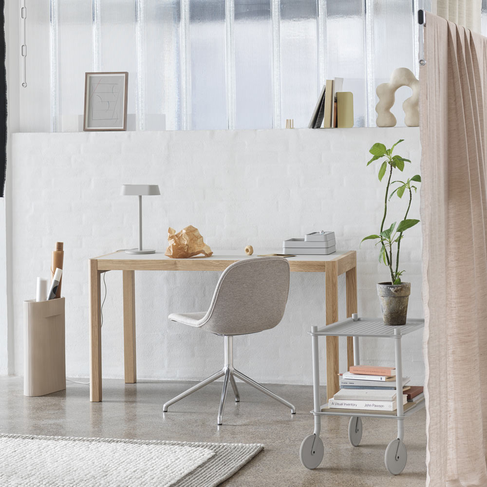 Linear LED Table Lamp in office.