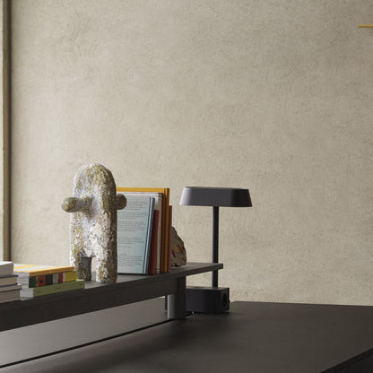Linear Mounted LED Table Lamp in living room.